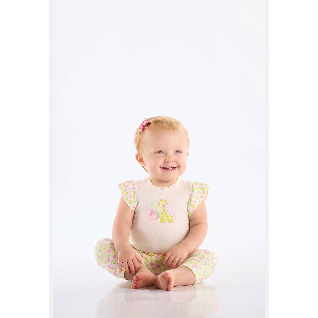 Conjunto Body Calça Bebê Menina Up Baby
