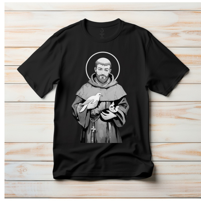 Camiseta Unissex São Francisco de Assis Santo Católico Plus Size
