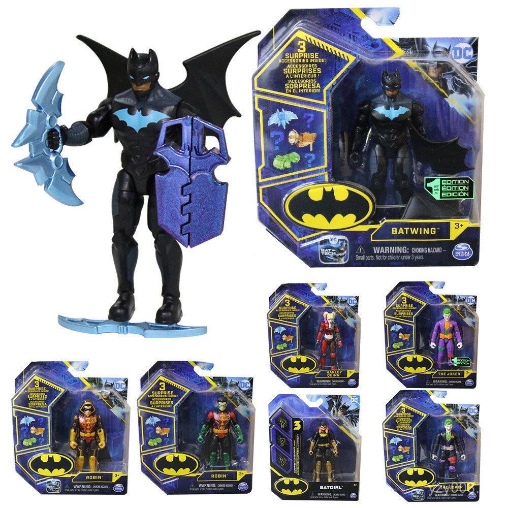 Bonecos de Ação Articulados DC Batman Brinquedos O Cavaleiro das Trevas Brinquedos de Borracha Ecológicos Batgirl Robin