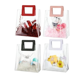 Kit 10/20/30  Sacolas PVC com Alça de Couro Sintético - 5 Cores em Oferta na Shopee