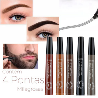 Caneta Sobrancelha Barba à Prova D’Água Fio a Fio Microblading Tatuagem Lapis 4 Pontas 5 Cores em Oferta na Shopee