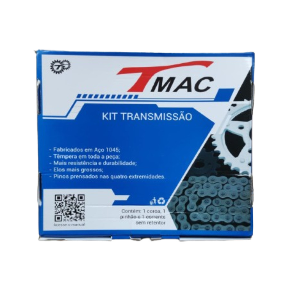 Kit Transmissão s/Retentor P/ Moto Honda NXR 160 Bros 16/18 - ESD 15-16 ESD Flex 15/...
