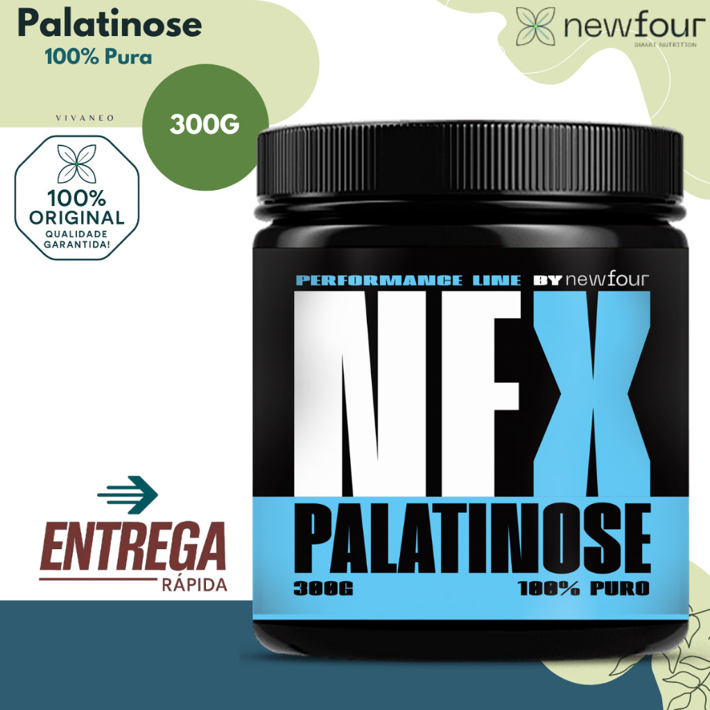 Palatinose 300g PURA Energia Sustentada e Absorção Lenta - New Four