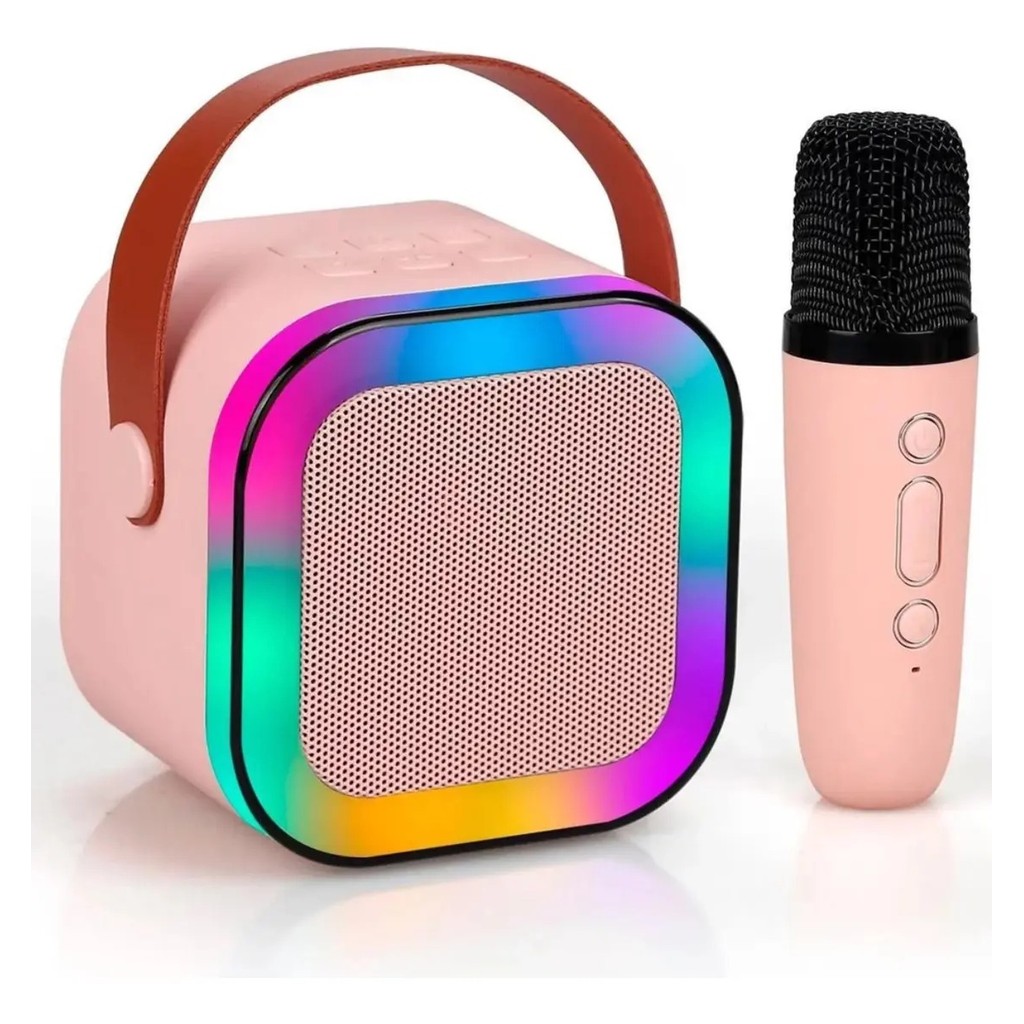 Caixa de Som Bluetooth Karaokê com Microfone Portátil Alto-falante K12