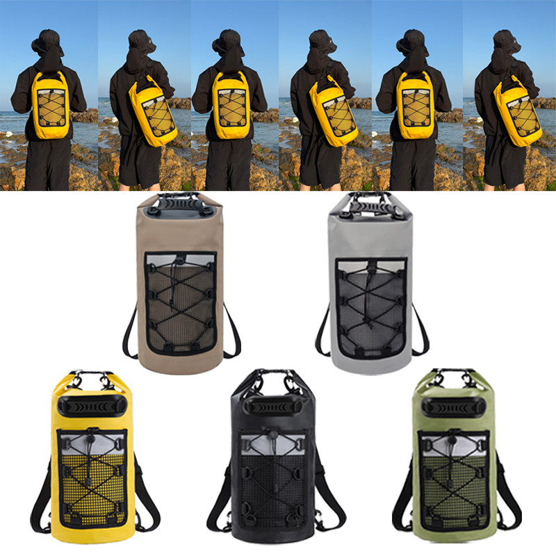 Bolsa seca à prova d'água de grande capacidade, mochila flutuante à prova d'água, adequada para caiaque, rafting e pesca