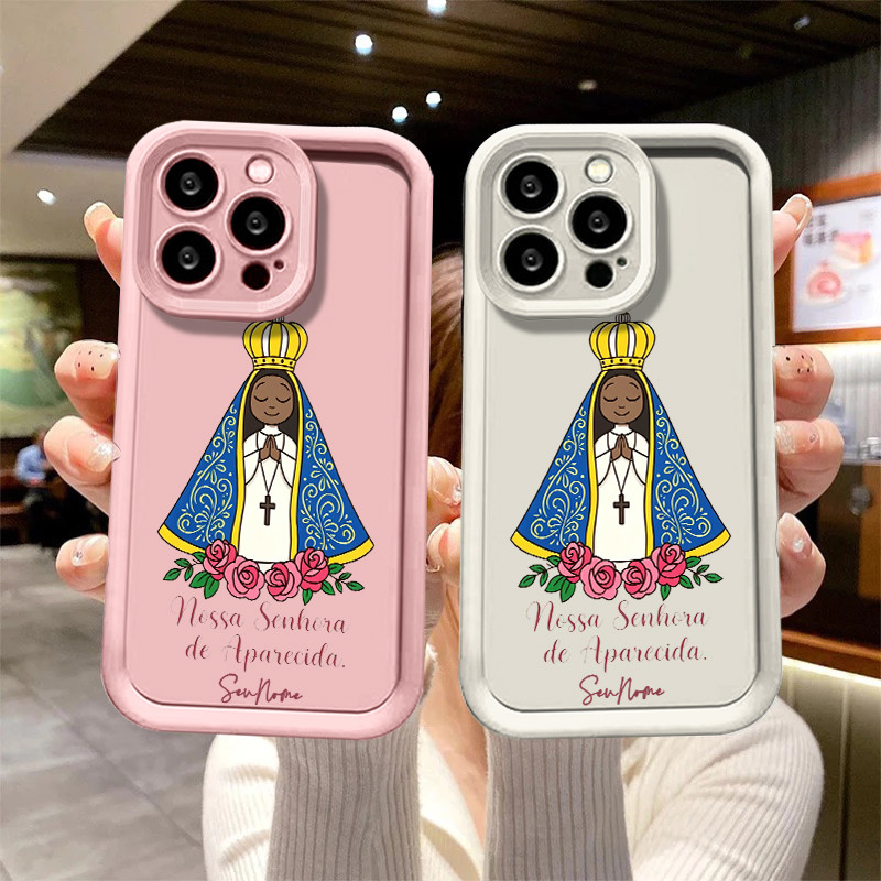 Capinha personalizada Nossa Senhora Aparecida para iPhone 11 norma 16 14 13 17 11 12 15 pro max 15 plus 14 Pro Capa