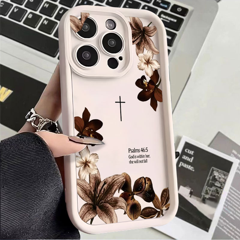 Capinha de silicone macia para Samsung Galaxy A15 A14 A05S A23 A34 A35 A55 A54 A12 A13 S24 S20FE Padrão floral cruzado