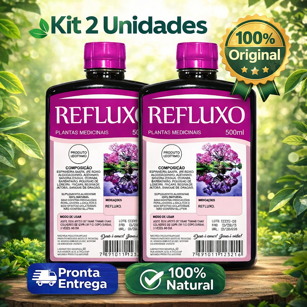 KIT 2 CHÁ REFLUXO - 500mL Original Natural