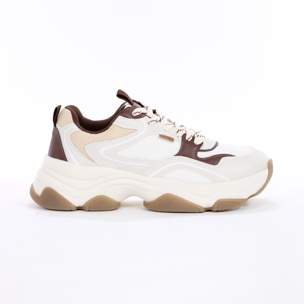 Tênis Anacapri Alexa Robusto Cinza Off White e Marrom - Feminino