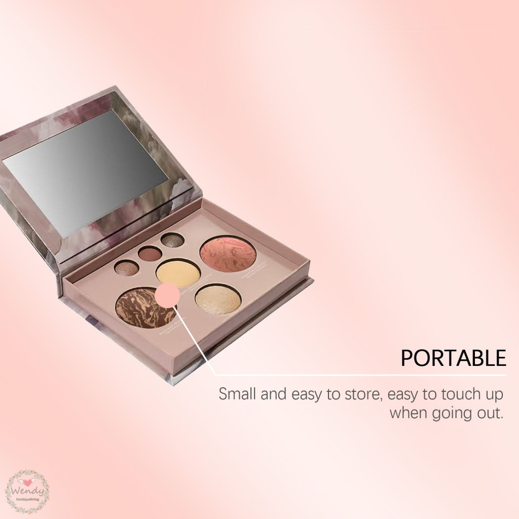 Paleta De Maquiagem Multifuncional-Marcador De Blush Para Contorno De Sombra Os Olhos