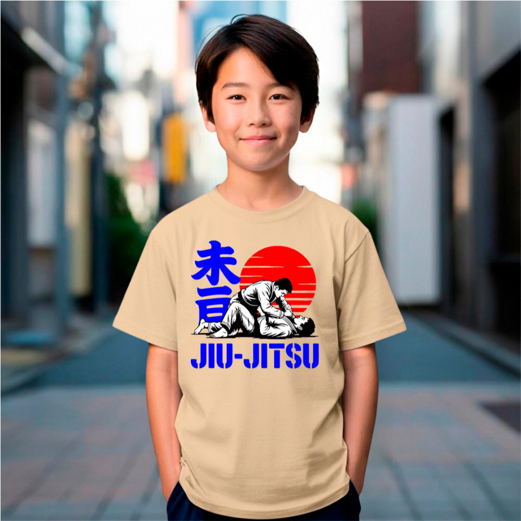Camiseta Infantil Jiu Jitsu Japones Arte Suave