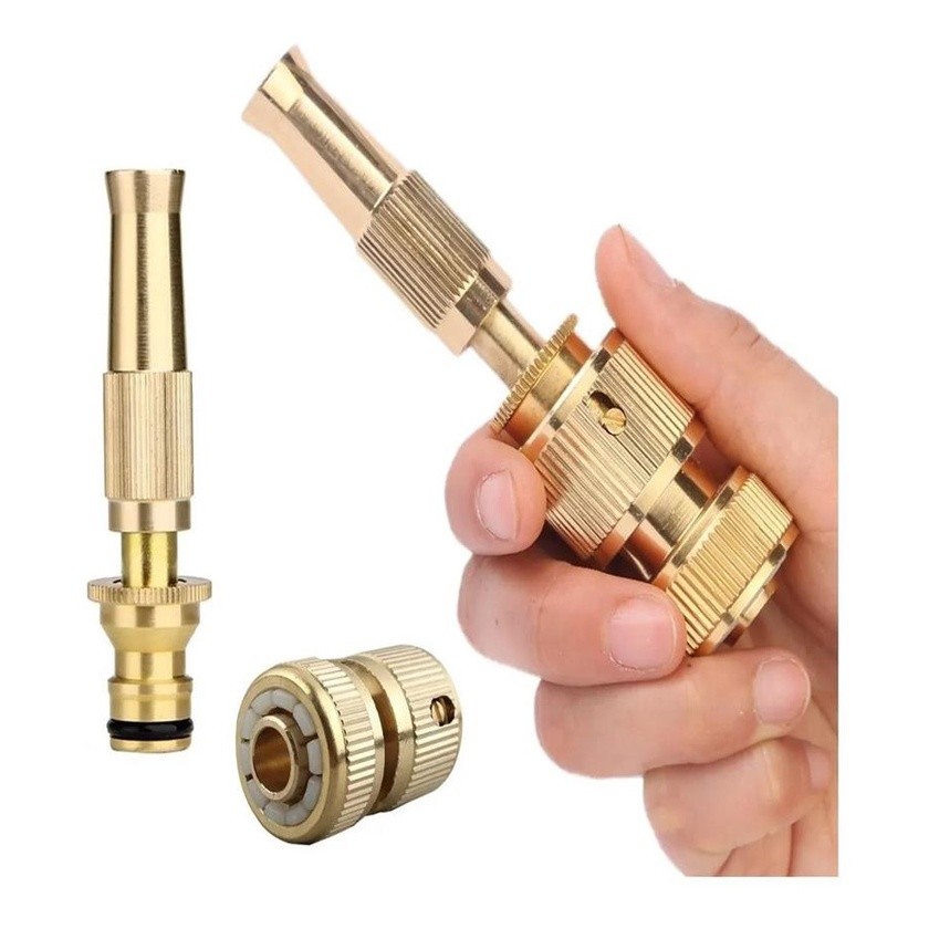 Esguicho Mangueira Pistola Spray De Água De Alta Pressão Com Ponta De Cobre Bocal De Bronze