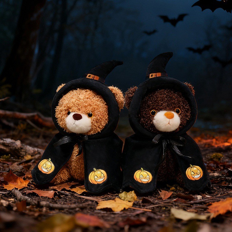 Desenhos Animados Halloween Abóbora Urso De Pelúcia Brinquedo Bonito Pequeno Boneca Conforto Macio Bebê Calmante Present