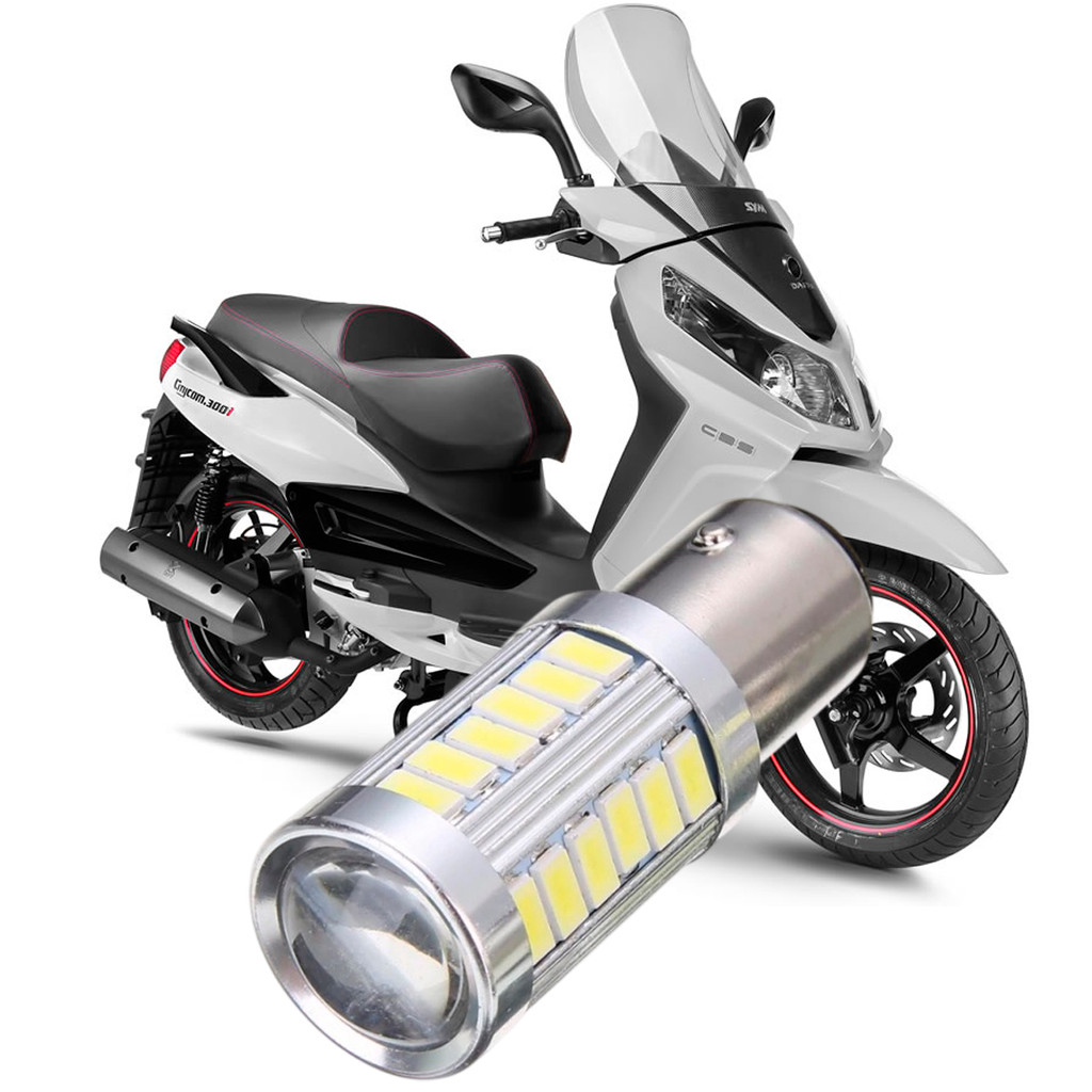 Lampada Ultra LED Luz de Freio e Lanterna Traseira P21/5W Moto Motocicleta Dafra Citycom 300I 2011 a 2016