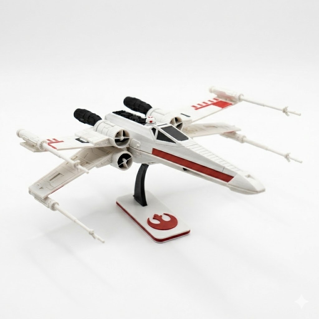 Model Kit X-Wing Star Wars Miniatura Colecionável Cartela Mini Nave Espacial Presente Criativo