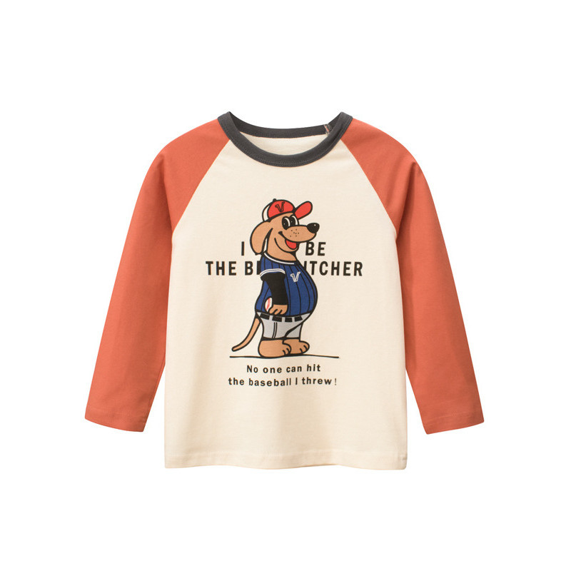 27 crianças marca puro algodão roupas infantis bebê manga comprida camiseta meninos coreano Casual camisa de fundo médio