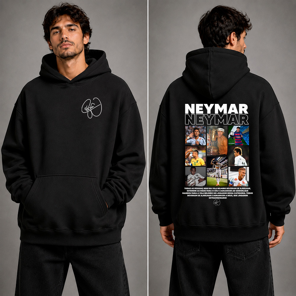 Moletom Neymar Menino Ney Blusa de Frio Canguru Exclusiva Qualidade Premium