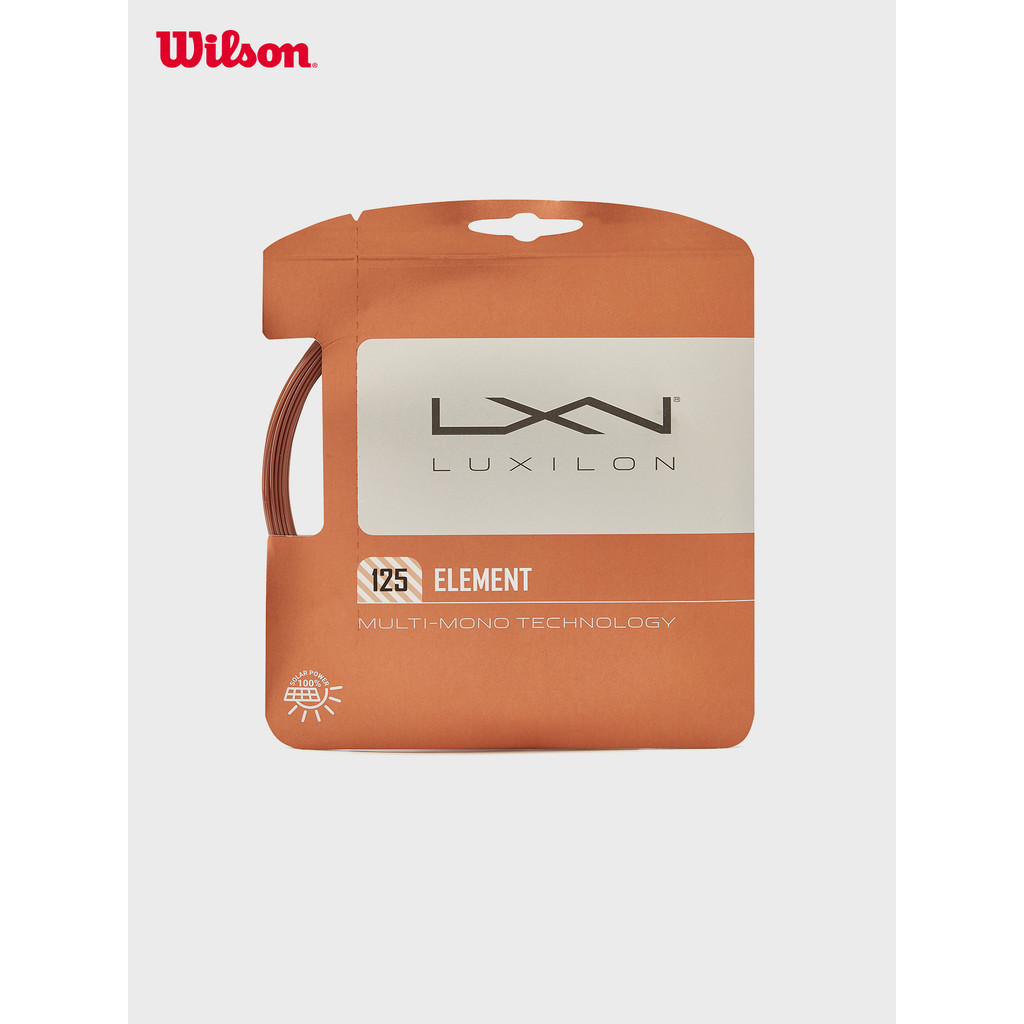 Wilson Wilson Wilson Element Treinamento de Competição Profissional Linha Dura de Poliéster Marrom Linha Única Linha de 