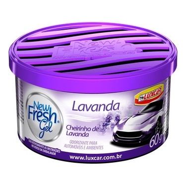 Odorizante Automotivo New Fresh Gel Luxcar Cheirinho Lavanda