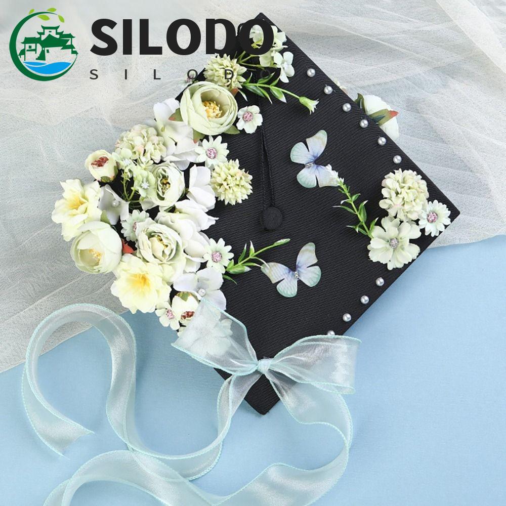 Chapéu Acadêmico SILODO Com Borlas , Boné De Formatura Flores Ajustáveis De Solteiro , Tabuleiro De Argamassa Mestre Fra