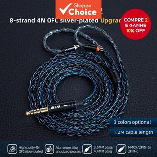 KBEAR ST12 MMCX/2PIN/QDC IEM Cabo No Monitor De Ouvido Substituição Fones 8 Núcleo 4N OFC De Extensão De Fio De Fone HiF em Oferta na Shopee