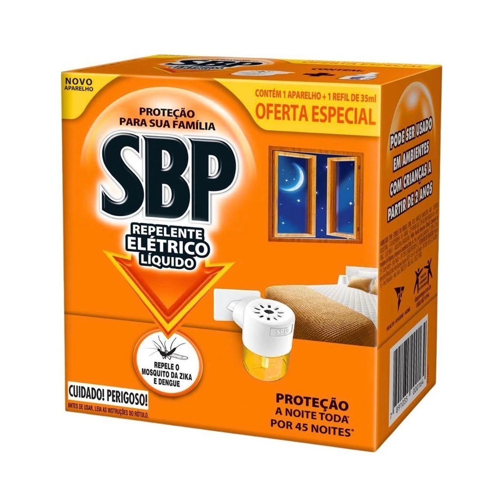 SBP Repelente Líquido 32 ml Aparelho Elétrico Incluso