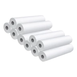 Rolo de maca Lençol De Maca Branco Descartavel 50x50 10 Rolos - Branco lençol hospitalar descartavel papel de maca