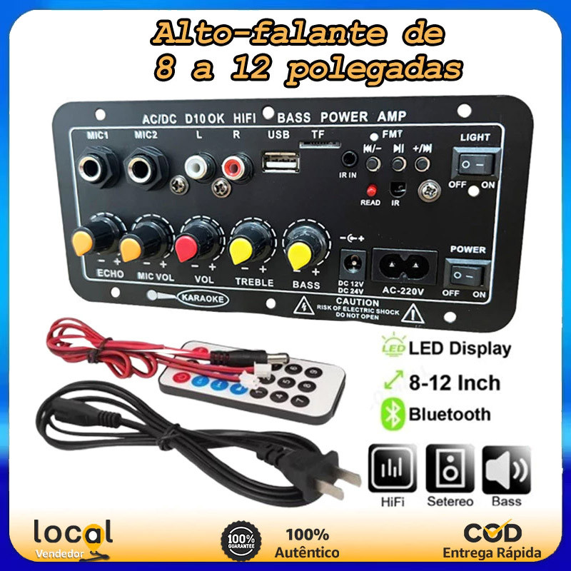 Placa Amplificadora Bluetooth Para Alto-falante 35-80w Pronta Entrega