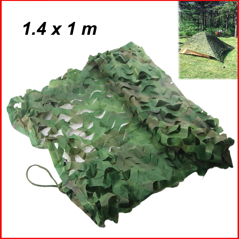 Selva Rede camuflada,para acampamento, caça, tiro, protetor solar, rede de camuflagem,capas de carro,1,4 x 1 m