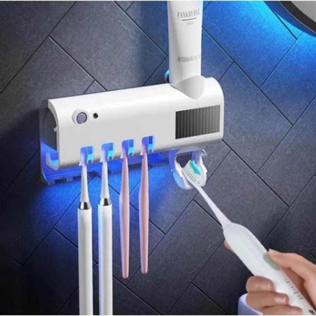 Porta Escovas De Dente Esterilizador Com Dispenser De Pasta. OFERTA