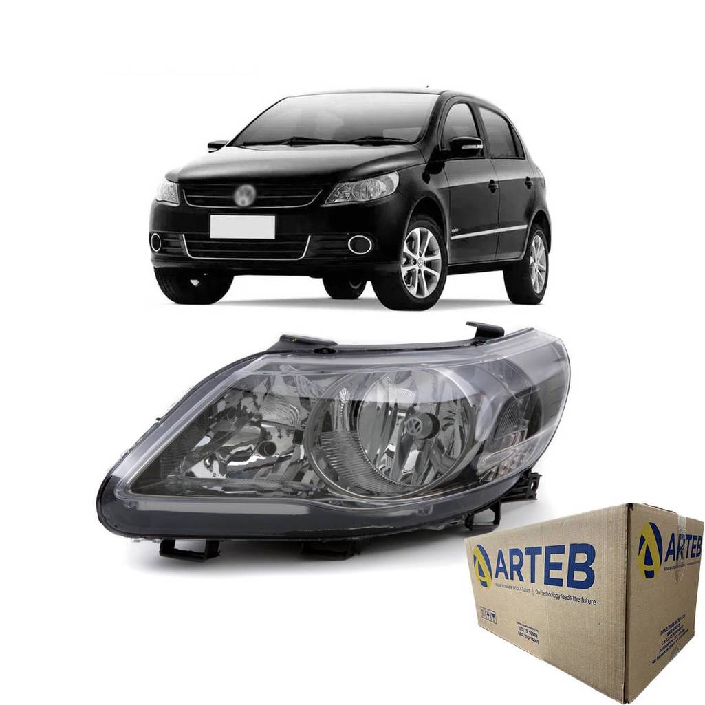 Farol Gol Saveiro Voyage G5 2009 10 11 2012 Cromo Onix Arteb Lado Esquerdo