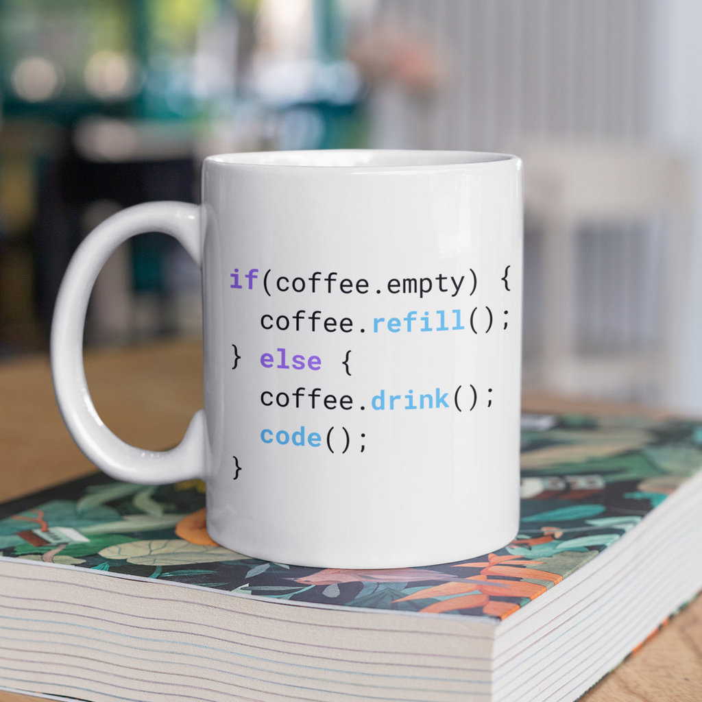 Programador caneca código xícara de café Java código copo computador criativo caneca cerâmica presente
