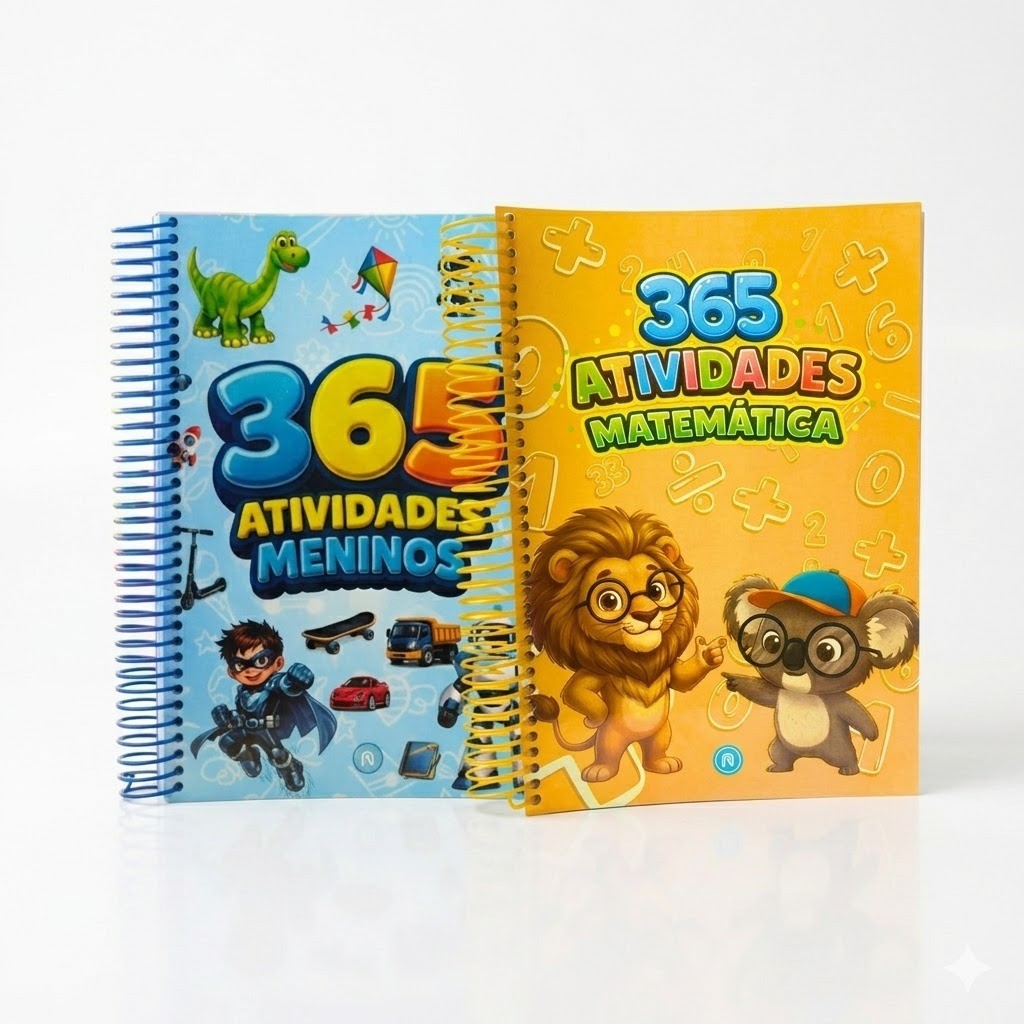 Kit 2 Livros 365 Atividades Meninos + 365 Atividades Matemática