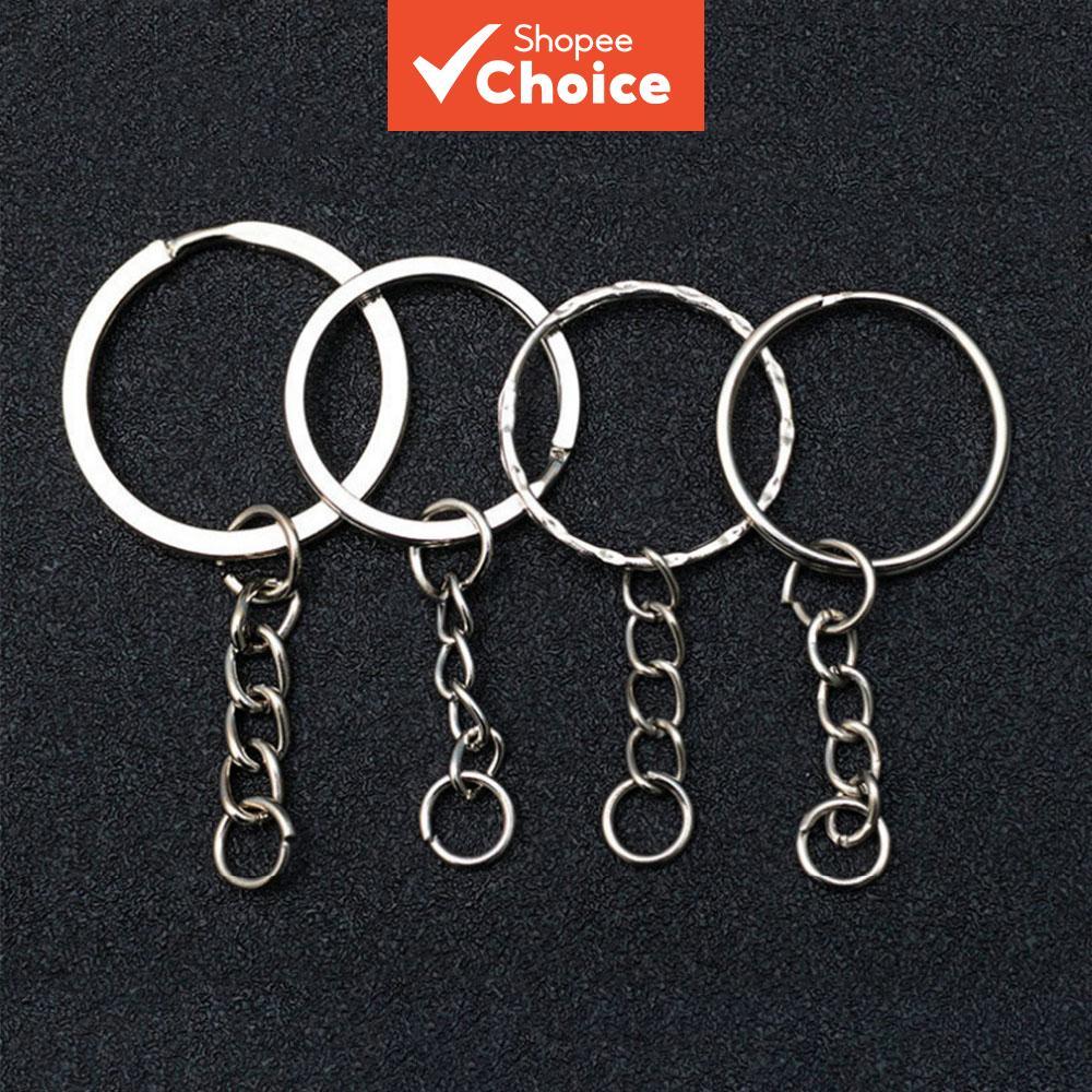 25mm Chaveiro DIY Argola Metálica Prata Pacote 100 Unidades Chaveiro Divisível Pequeno Porta-Chaves Pingente para Joias