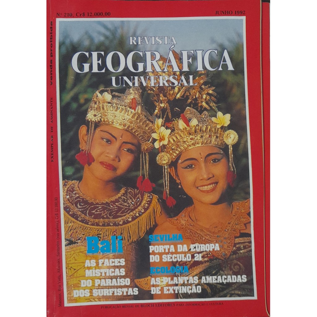 Revista Geográfica Universal nº 210 Junho 1992 de Bloch 7999392