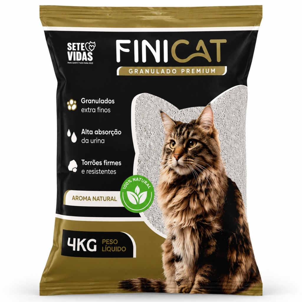 Areia Higienica Gato Finicat 100% Natural Lavanda Antiodor