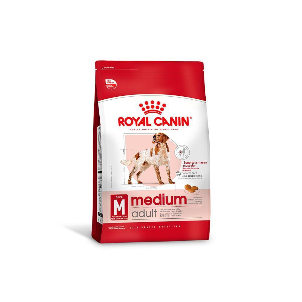 Ração Seca Royal Canin Medium Adult para Cães Adultos de Porte Médio - 12 KG