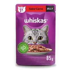 Ração Úmida Whiskas Sachê Carne Jelly para Gatos Adultos 85g