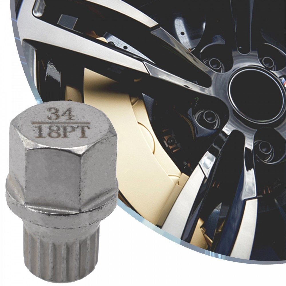 34/18PT Hollow Anti Theft Wheel Lock Lug Nut Key for BMW Wheel Service Equipment