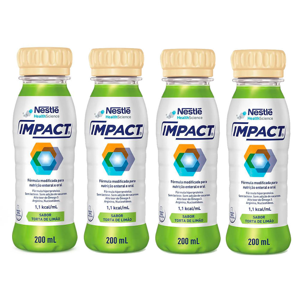 Kit 4 Impact Nutrição Enteral e Oral Torta de Limão 200ml em Oferta na Shopee