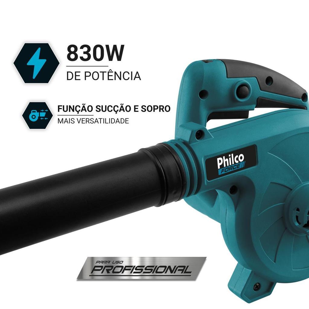 Detalhes do Soprador e Aspirador Philco PSA1000 275Km/h 16000RPM 830W