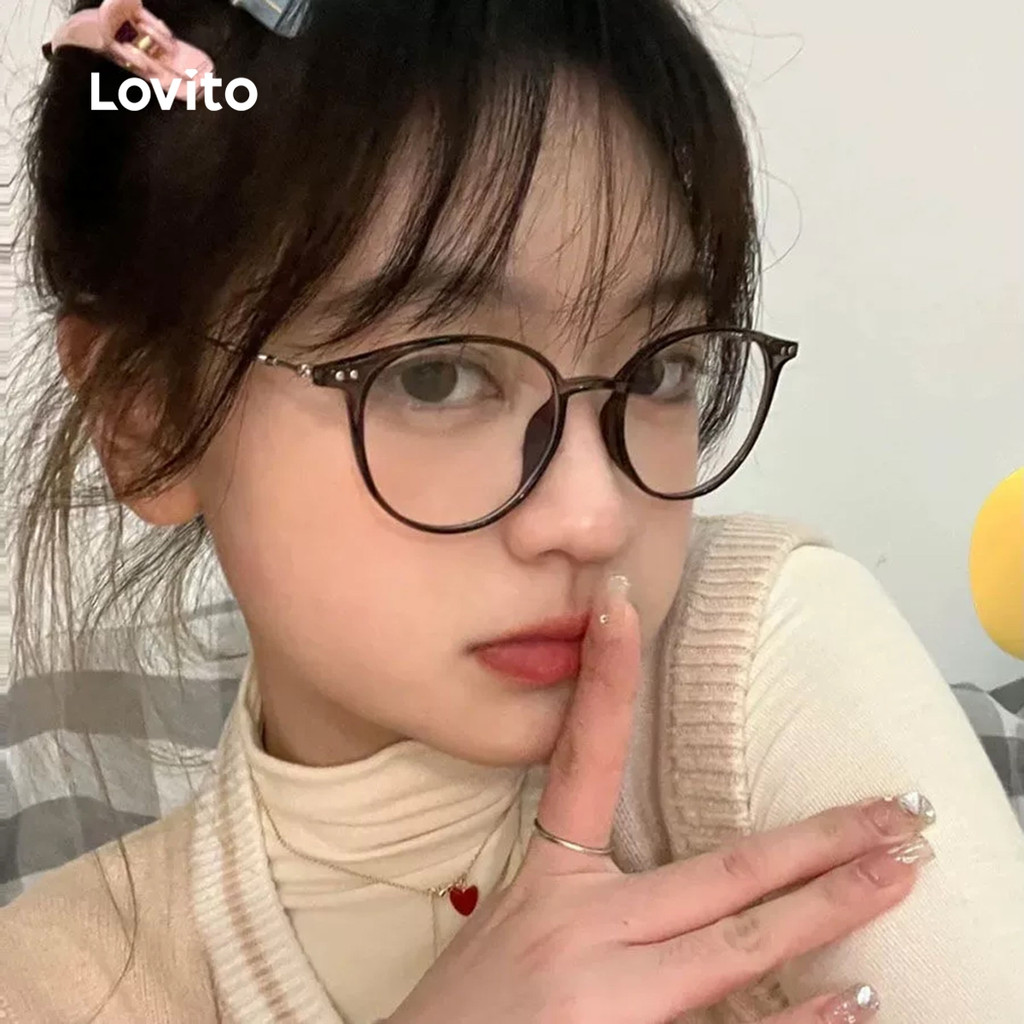 Lovito Casual Classic e Versáteis óculos LFA105138 em Oferta na Shopee