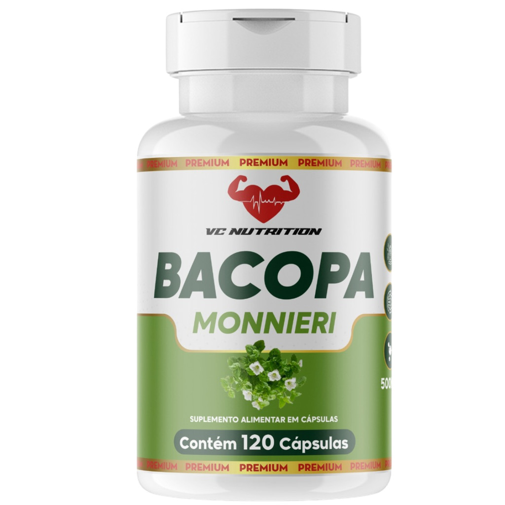 Bacopa Monnieri 120 cápsulas de 500mg, 100% original em Oferta na Shopee