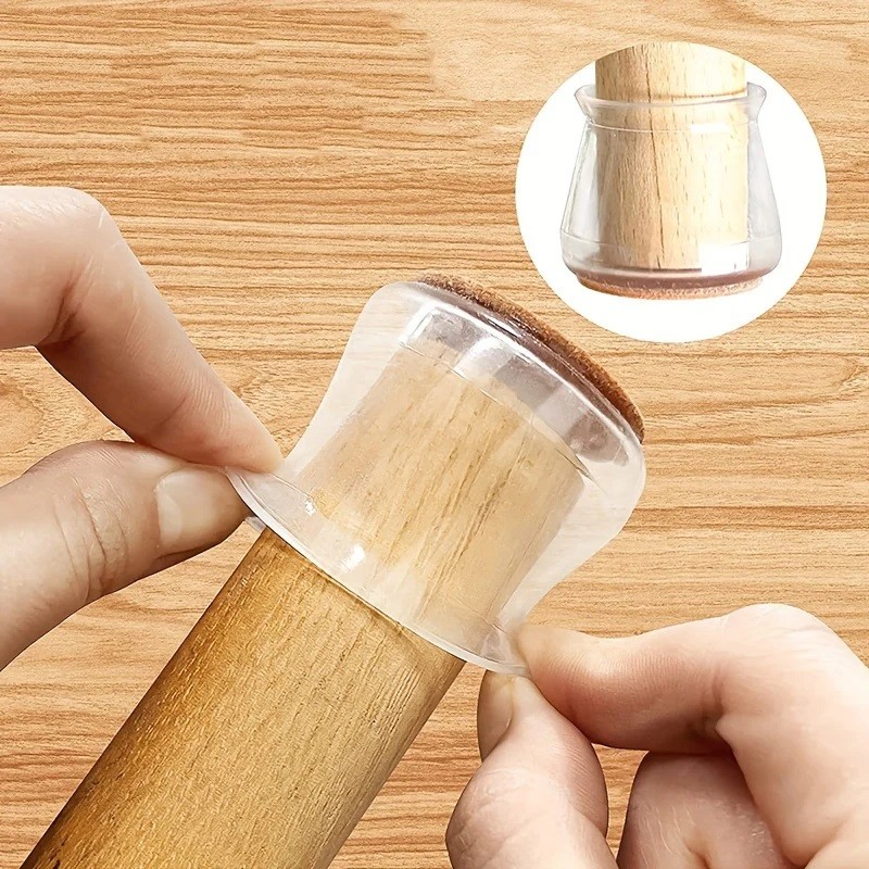 Kit 4/12/24 Protetor de Silicone para Cantos de Mesa e Cadeira – Antiderrapante e à Prova de Impacto