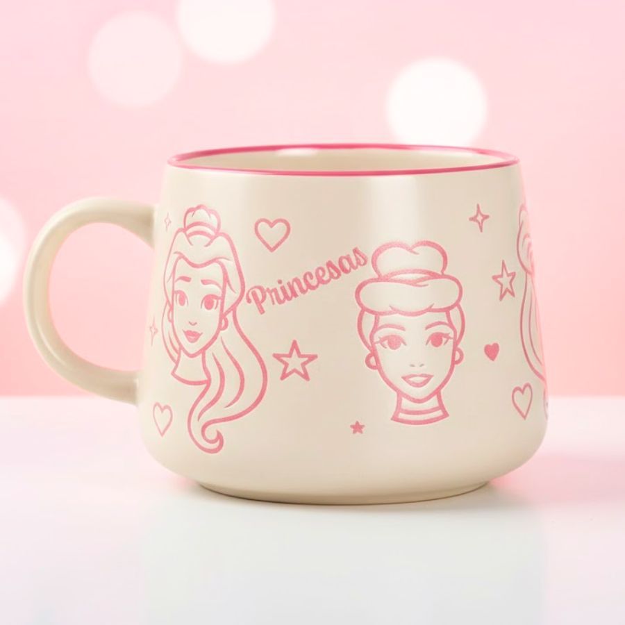 Caneca de Cerâmica - Princesas - 500ml - 1 unidade - Disney Original - Rizzo
