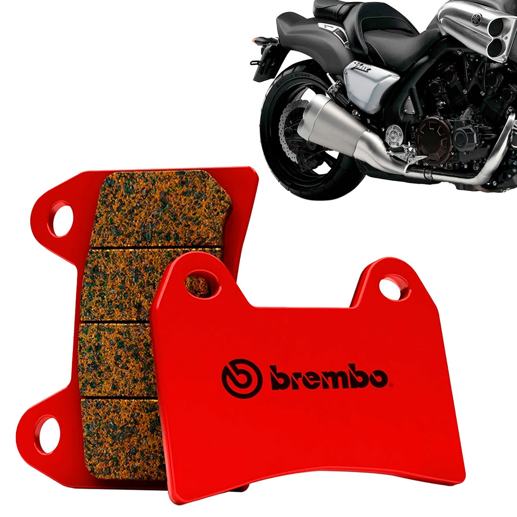 Pastilha Freio Traseira Yamaha V MAX 1700 2009 Sinterizada Vermelha