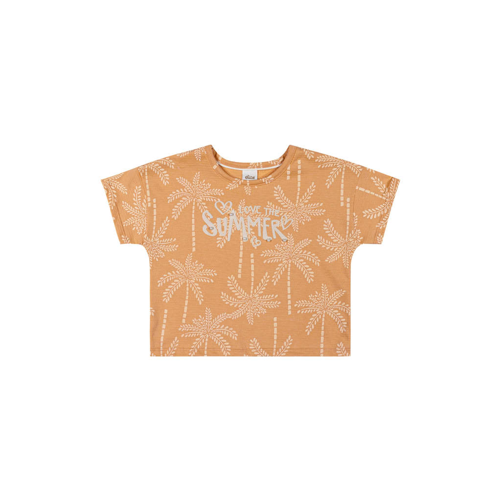 Detalhes do Blusa Infantil Menina Tropical Elian Laranja