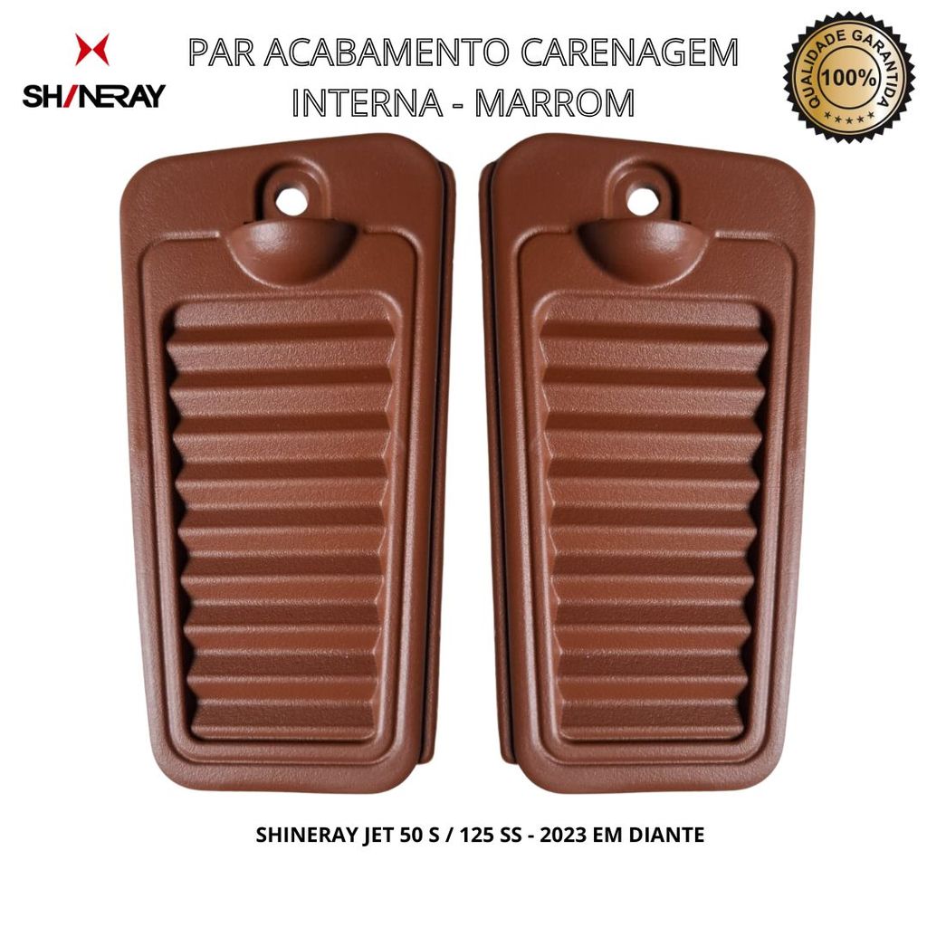 Par Acabamento Carenagem Interna Shineray Jet 50S / 125SS 2023 Em Diante Marrom em Oferta na Shopee