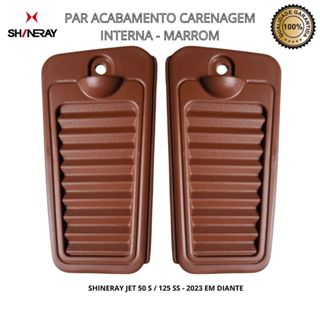 Par Acabamento Carenagem Interna Shineray Jet 50S / 125SS 2023 Em Diante Marrom em Oferta na Shopee