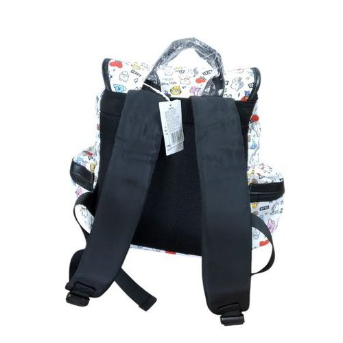 Mochila de Costa Infantil Fechamento Tipo Saco Personagens BT21 - Branca